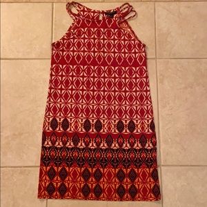 Polynesian print dress